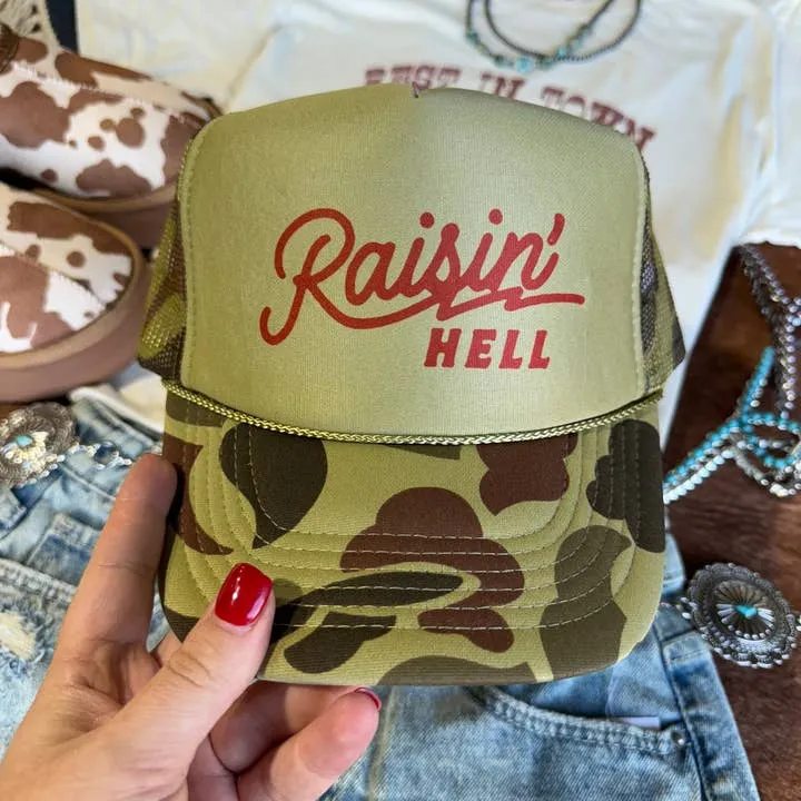 Camo Raisen' Hell Trucker