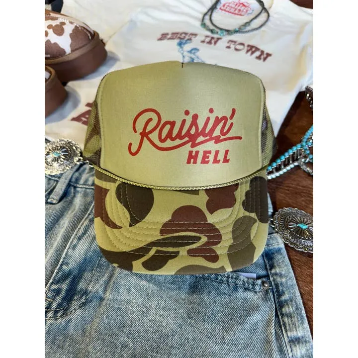 Camo Raisen' Hell Trucker