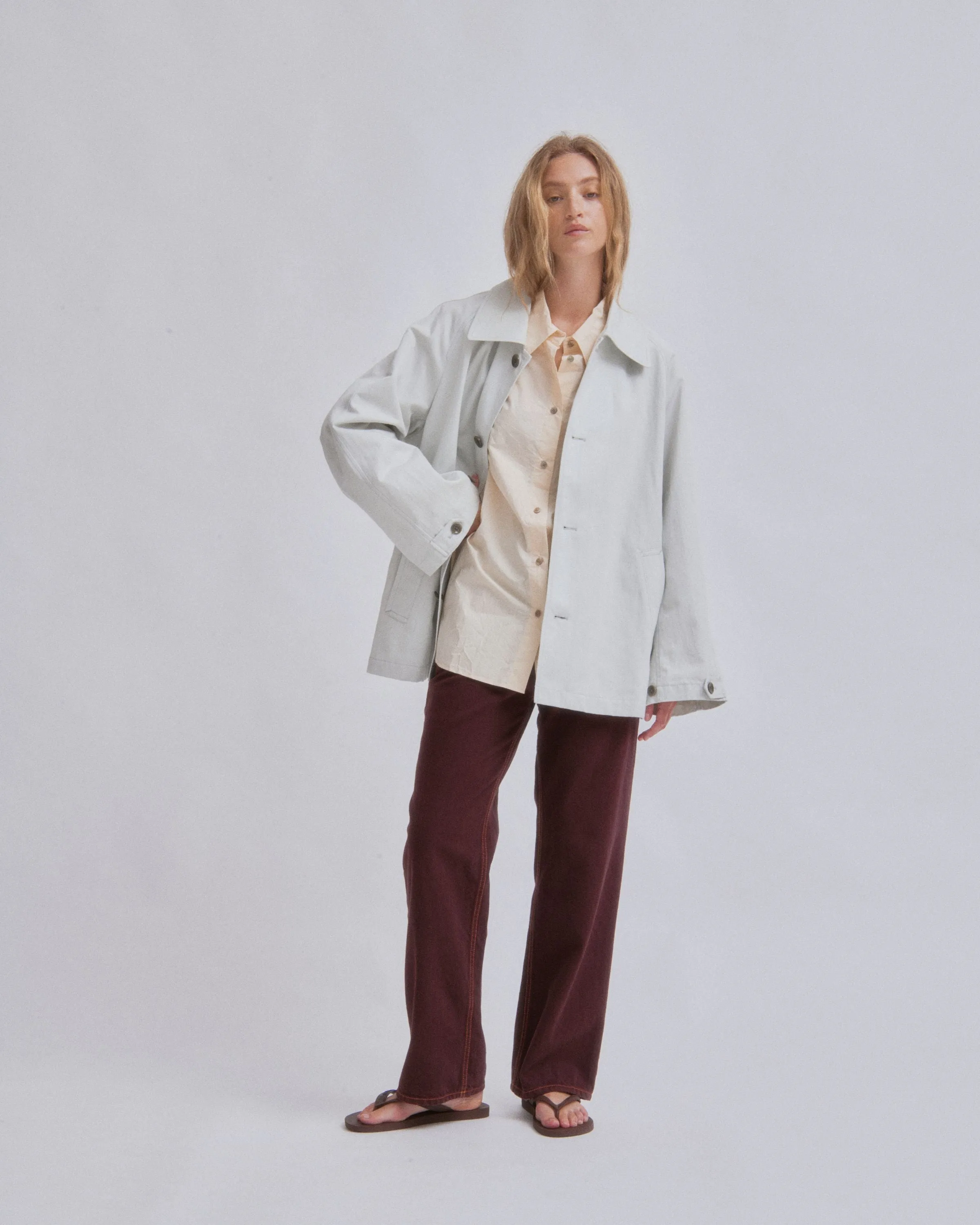 Car Coat in Mist