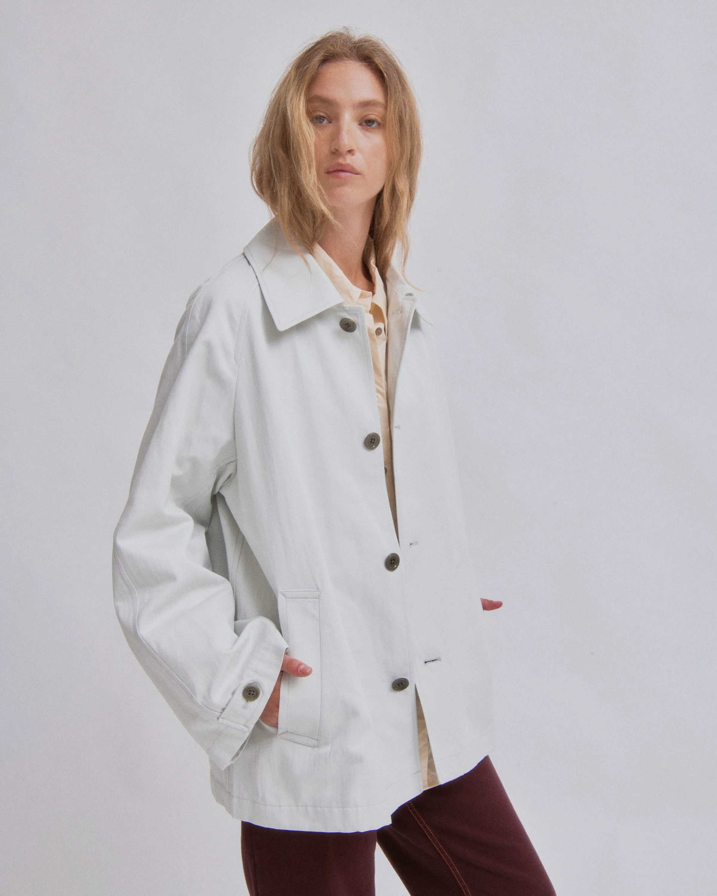 Car Coat in Mist