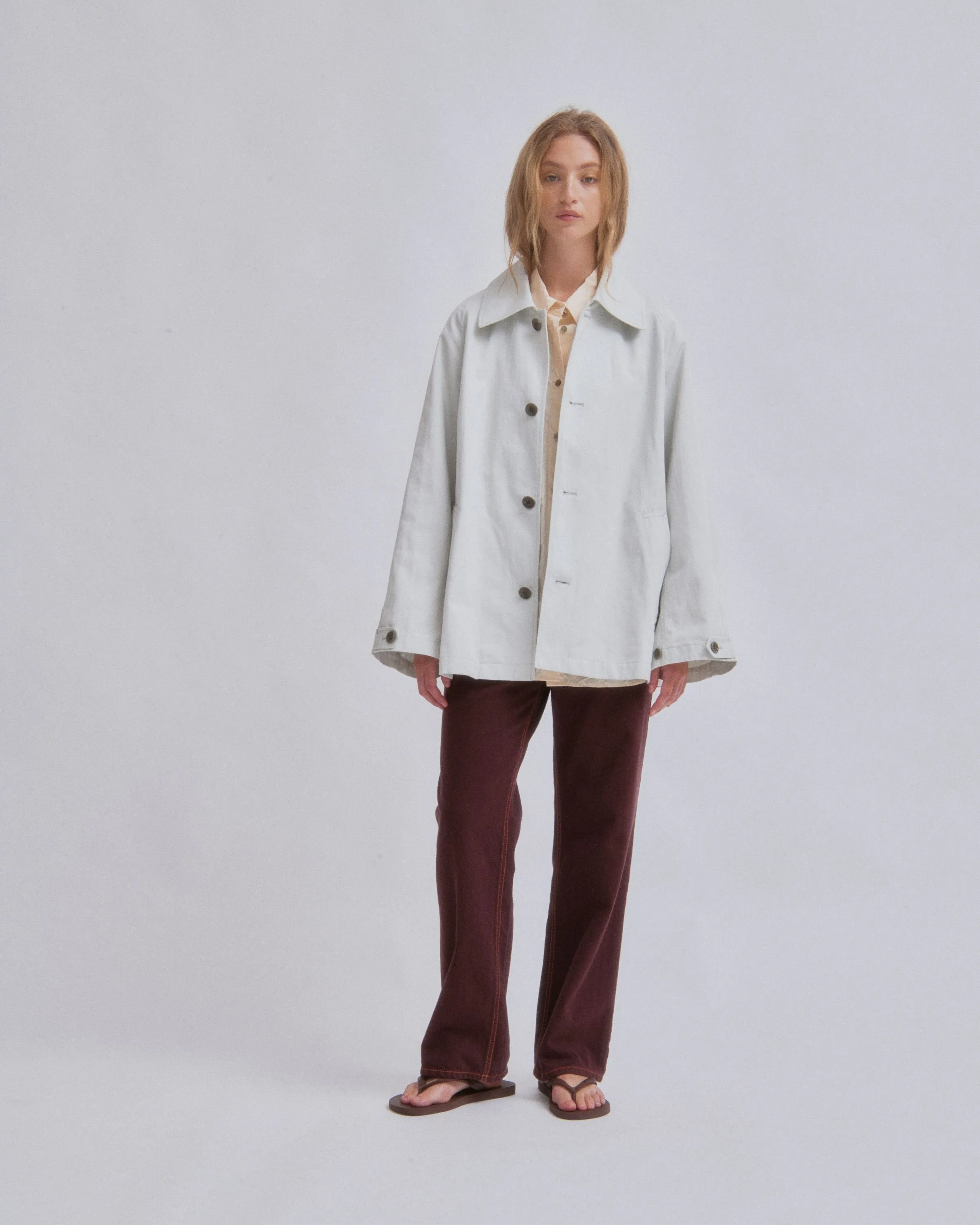 Car Coat in Mist
