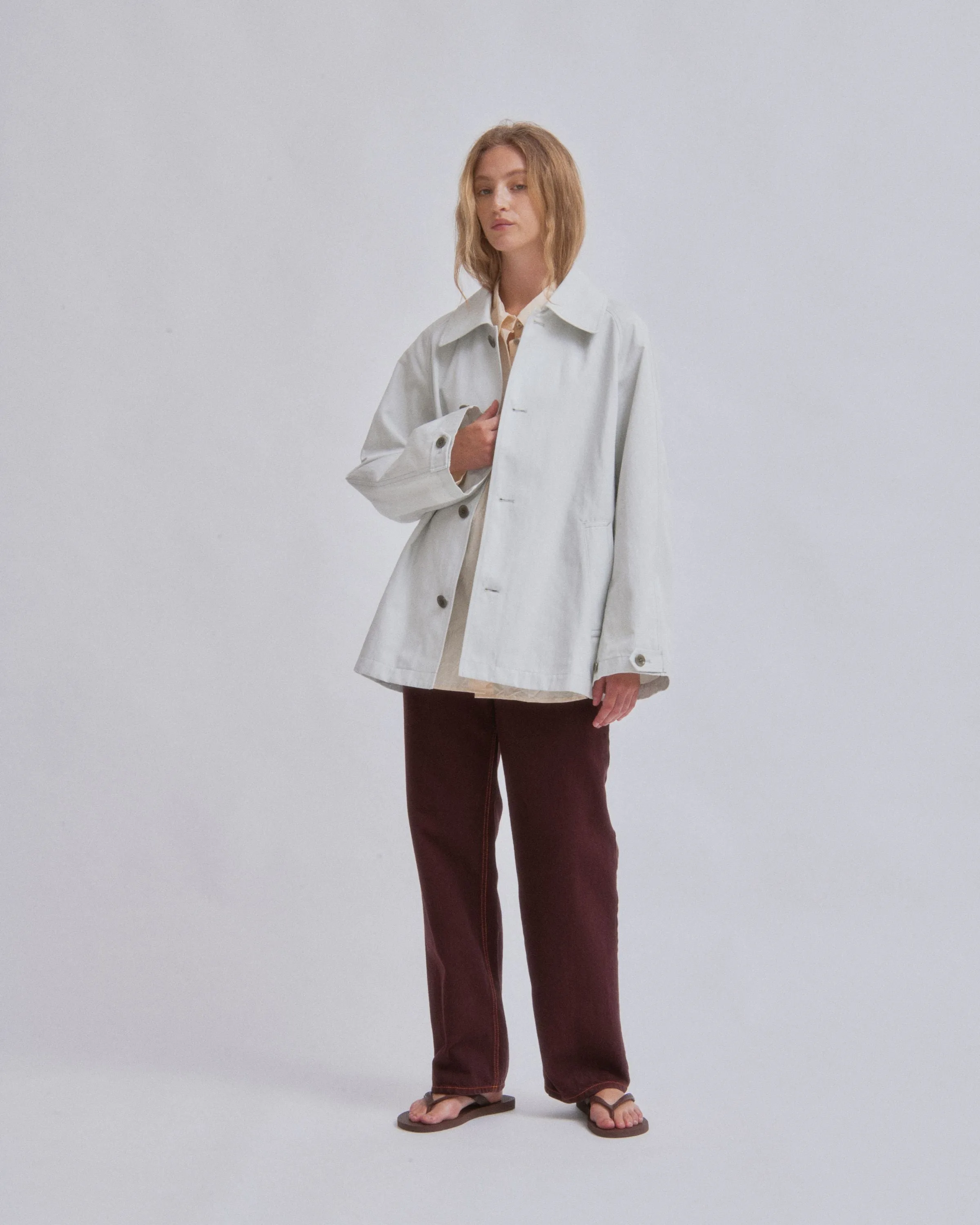 Car Coat in Mist