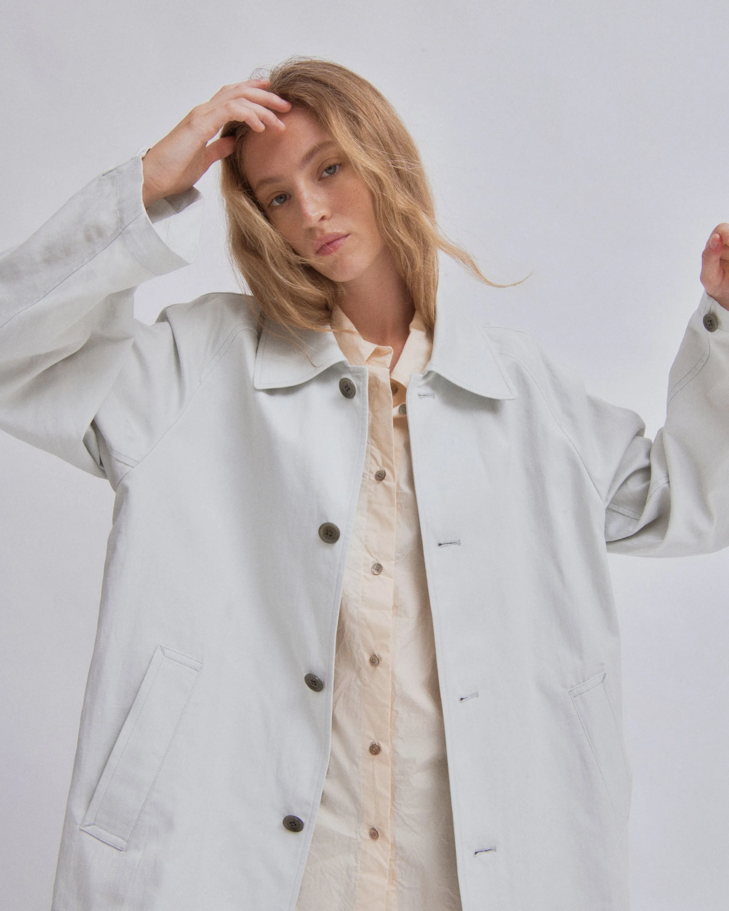 Car Coat in Mist