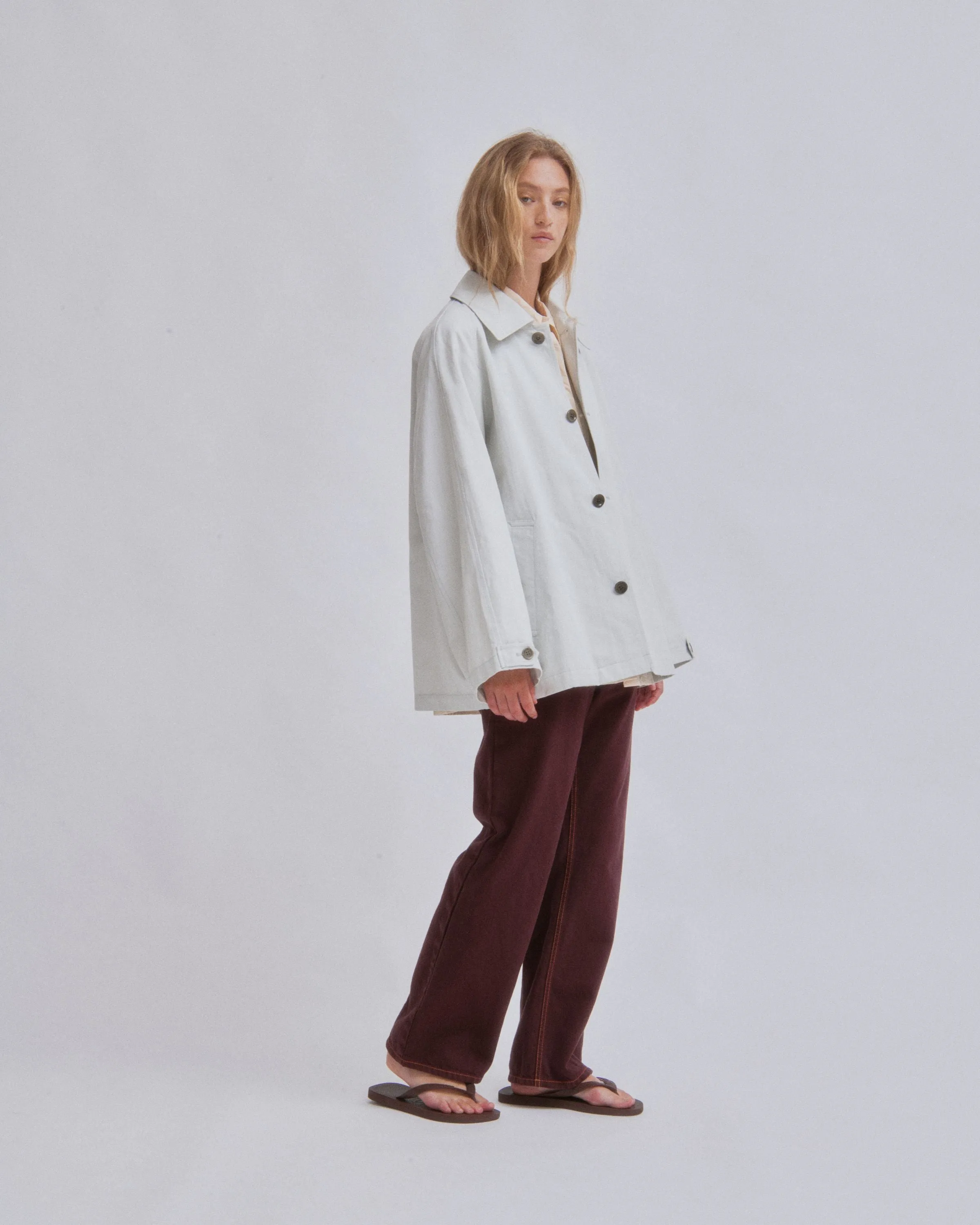 Car Coat in Mist