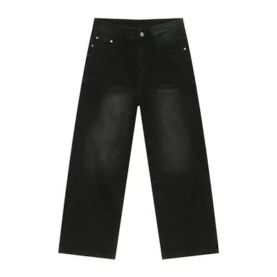 Casual jeans met hoge taille en wijde pijpen