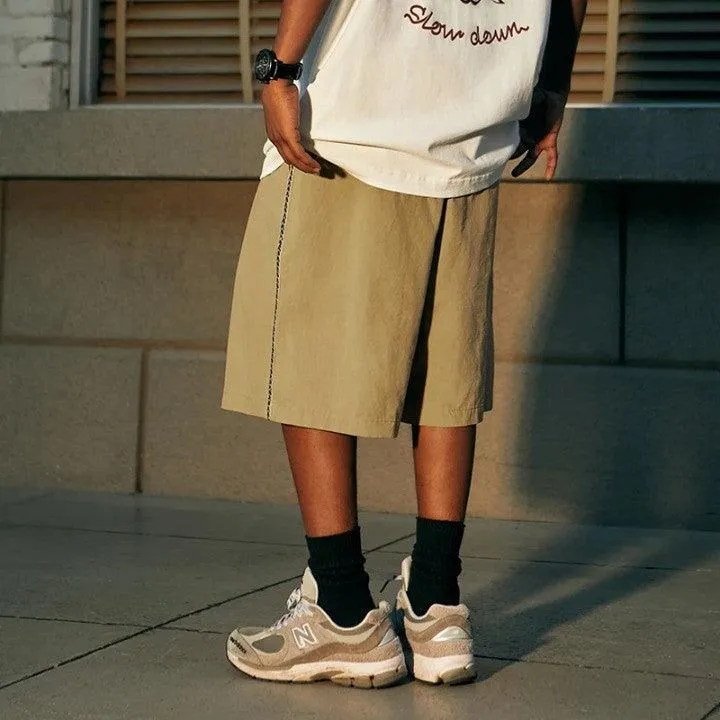 Casual Solid Color Cargo Short