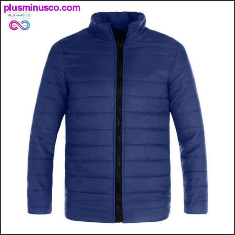 Casual Wave Cut Slim Fit Stand Collar Parka with Zipper for