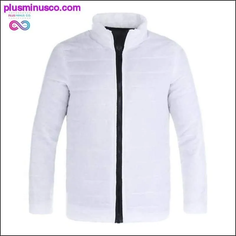 Casual Wave Cut Slim Fit Stand Collar Parka with Zipper for