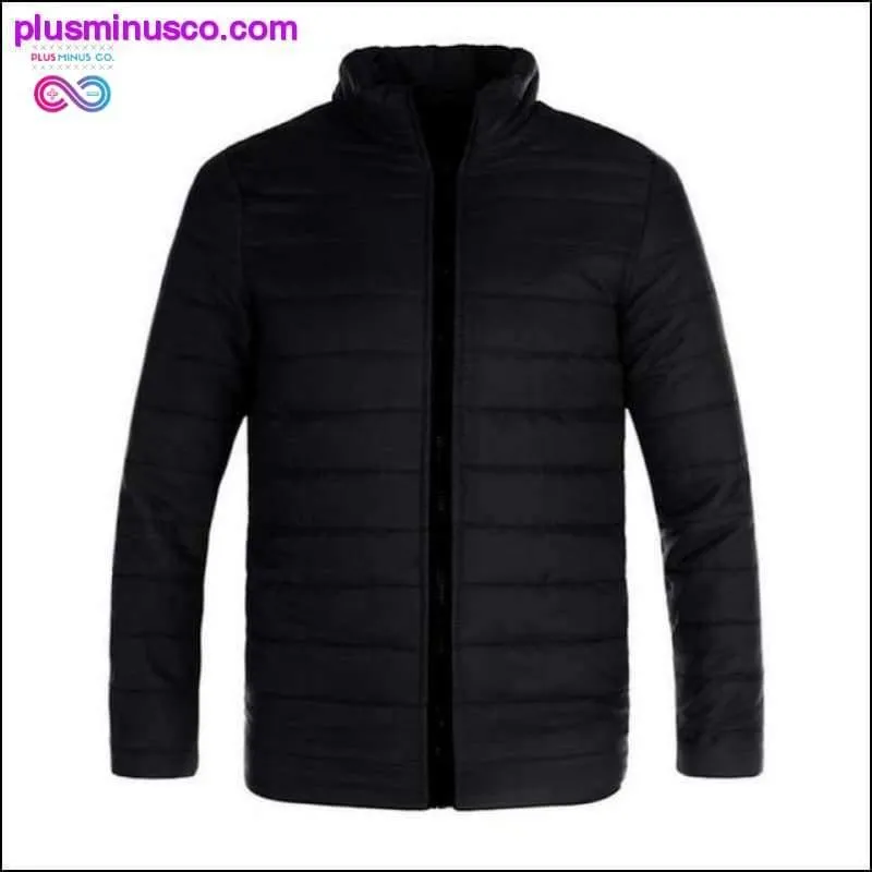 Casual Wave Cut Slim Fit Stand Collar Parka with Zipper for