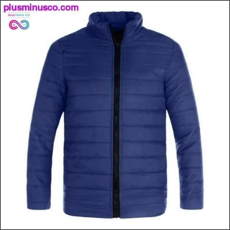 Casual Wave Cut Slim Fit Stand Collar Parka with Zipper for