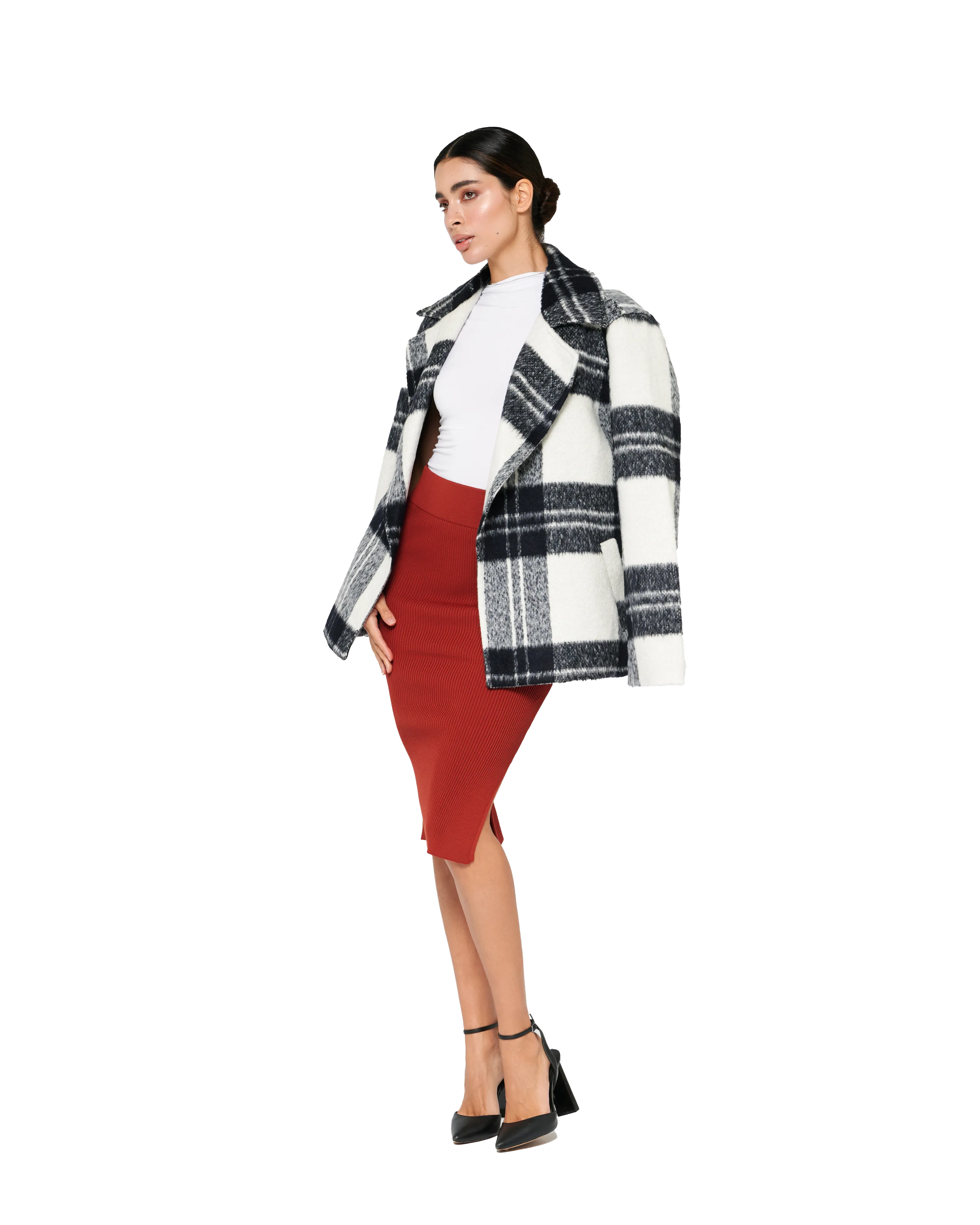 Celeste Midi Skirt - Crimson Flame
