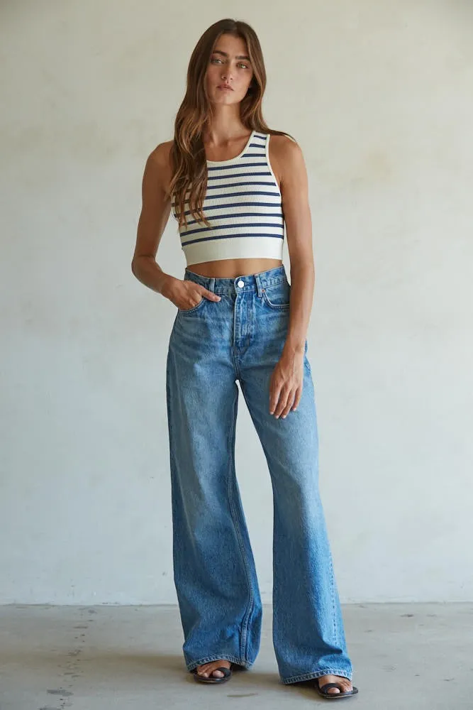 Celine Striped Crop Top