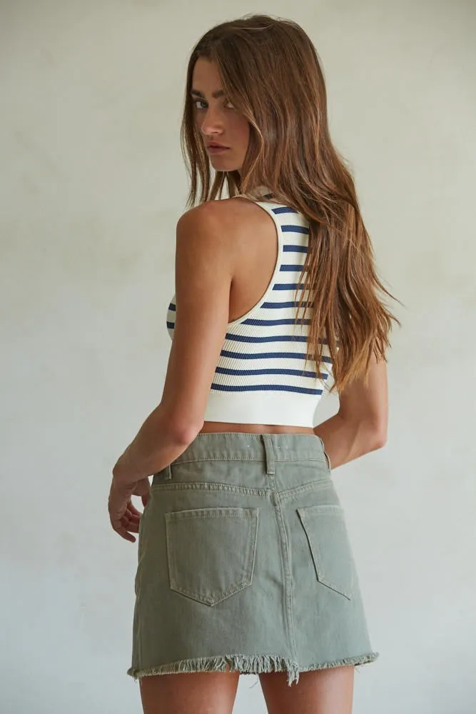 Celine Striped Crop Top