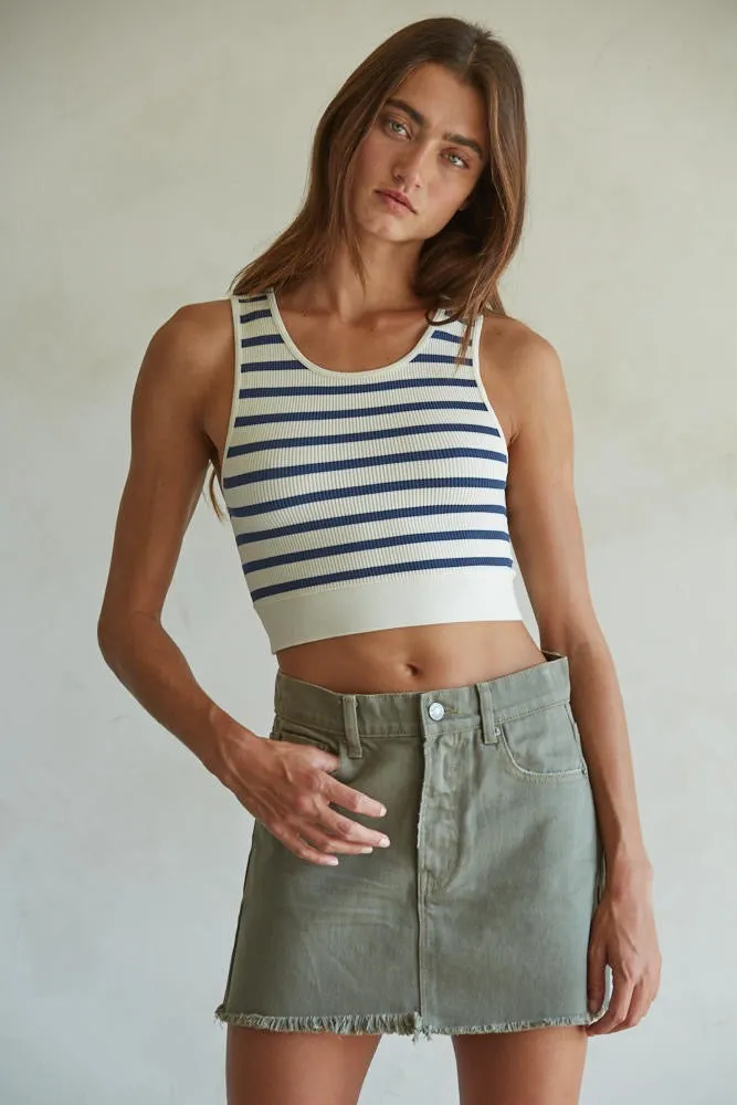 Celine Striped Crop Top