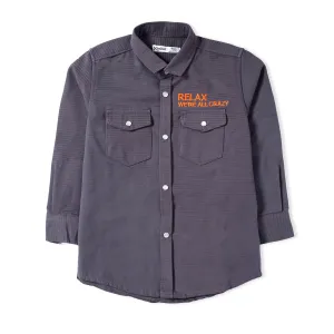 Charcoal Double Pocket Casual Shirt