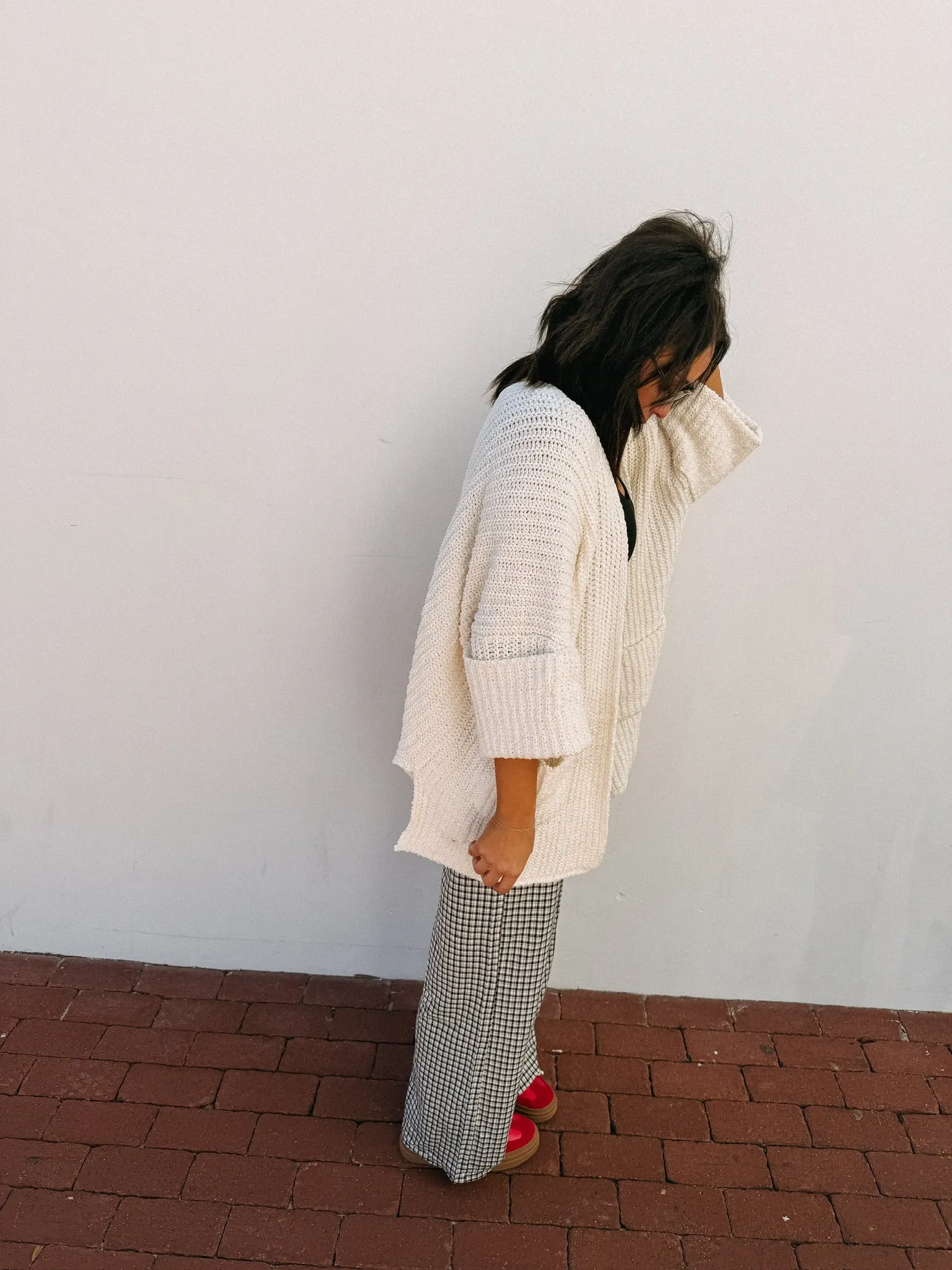 charming chunky knit cardigan - cream