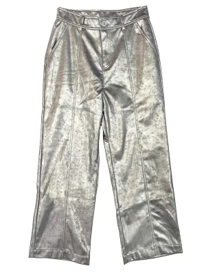 CHERYL pant Silver Faux Leather