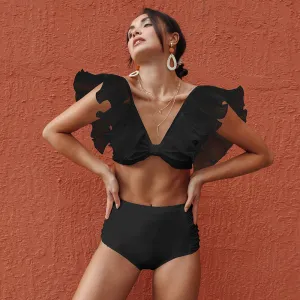 Chic High-Waisted Swimwear Set