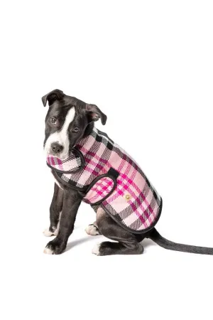 Chilly Dog Dog Blanket Coat Pink Plaid