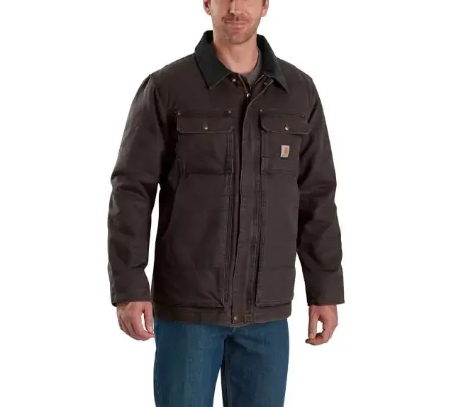 CL103283-LTall-Drk Brn Carhartt Jacket Full Swing Traditional