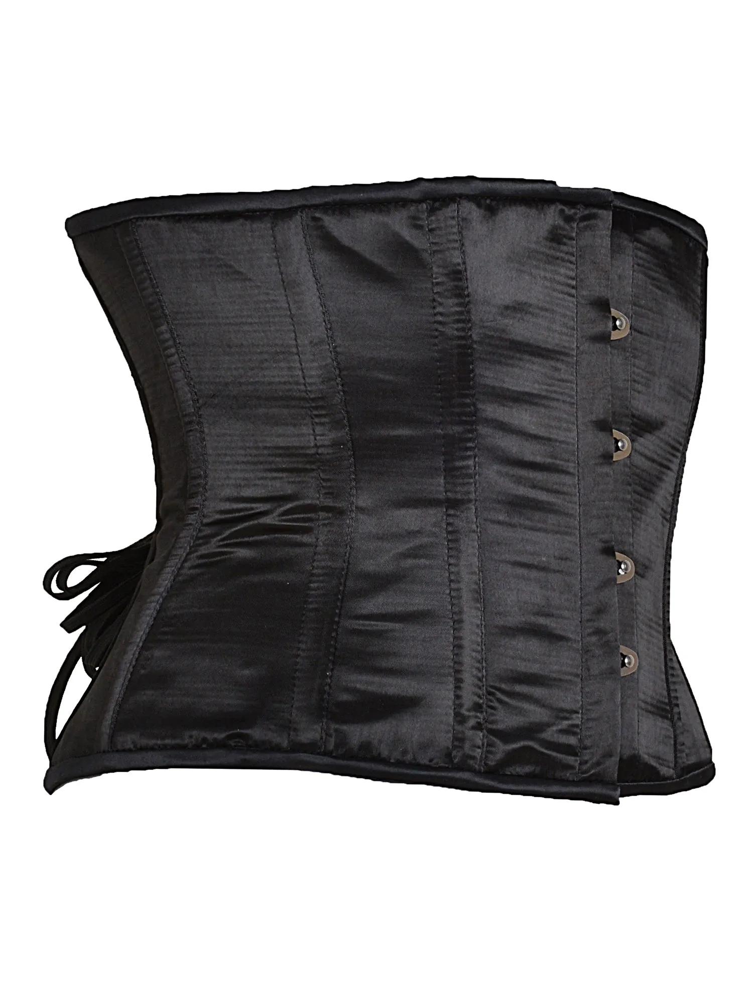 Classic Black Satin Underbust Corset
