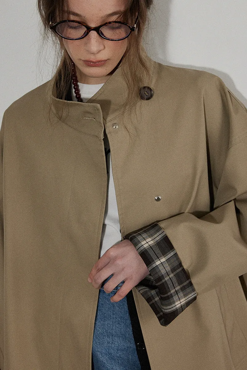 Classic Contrasting Trench Loose Coat