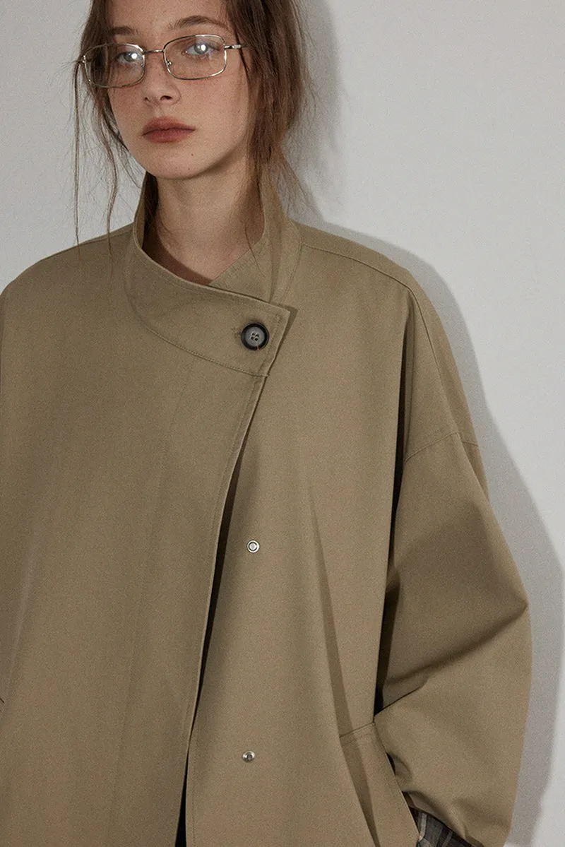 Classic Contrasting Trench Loose Coat