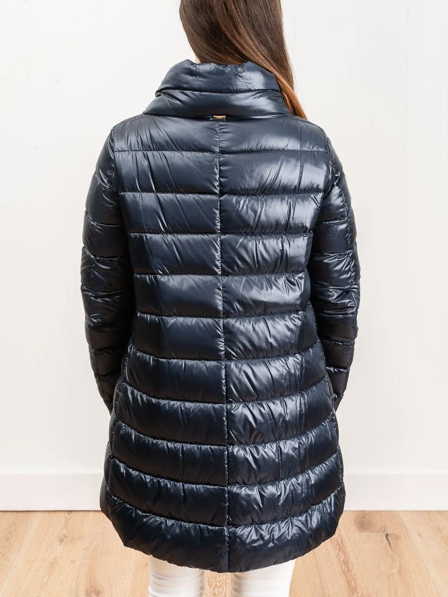 classic hi lo coat - navy