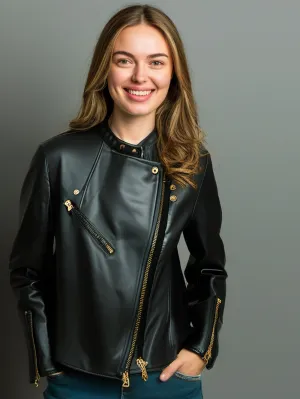 Classic Modern Leather Moto Jacket