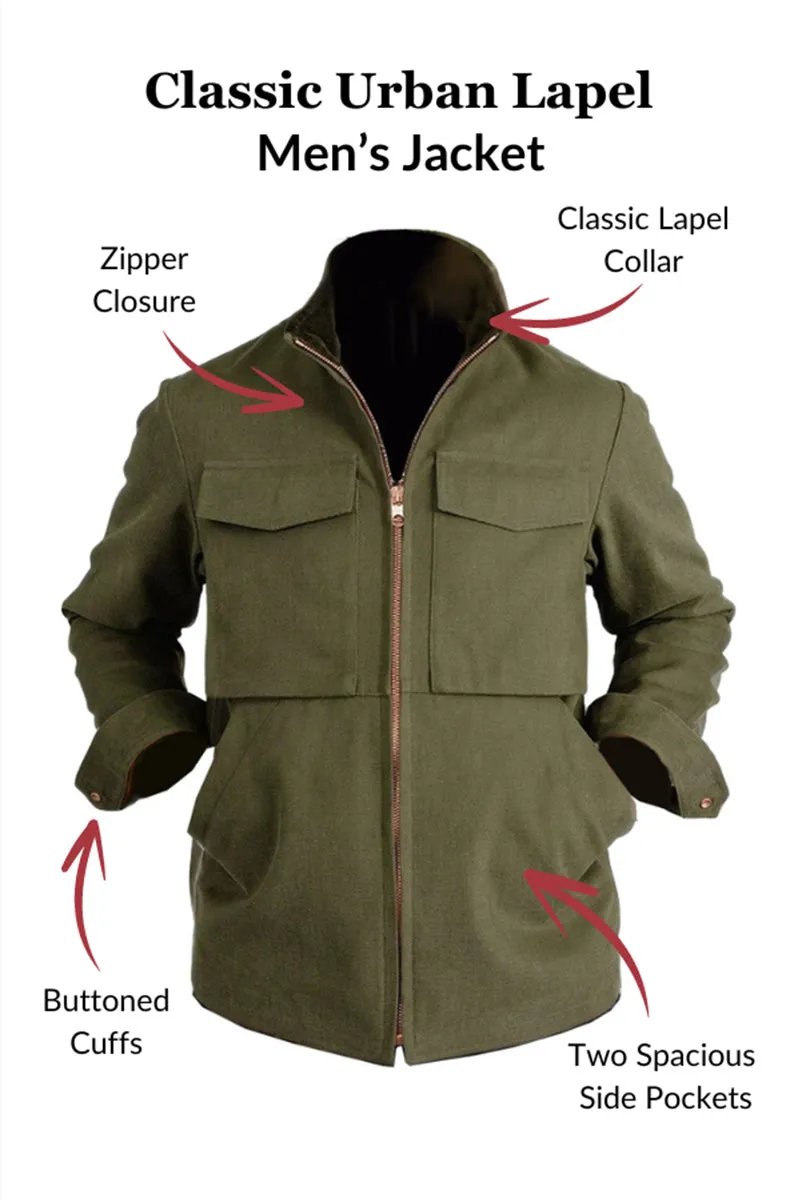 Classic Urban Lapel Men’s Jacket