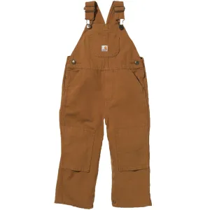 CLCM8609-6M-Brown Carhartt Kids Canvas Bib Overall