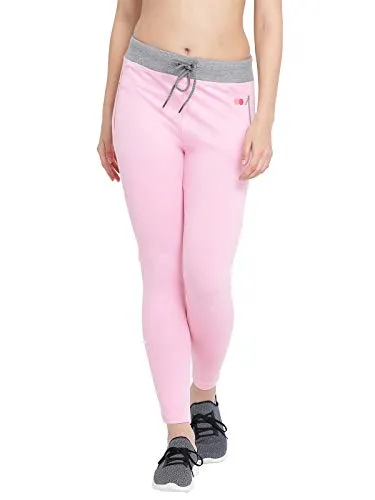 Clovia Women's Cotton Gym/Sports Activewear Tights (AT0073P22_Pink_XXL)