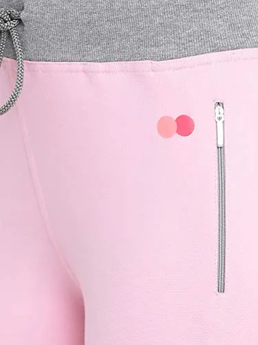 Clovia Women's Cotton Gym/Sports Activewear Tights (AT0073P22_Pink_XXL)