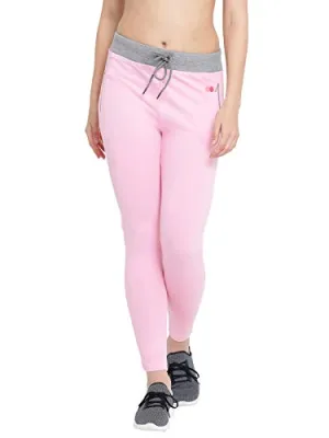 Clovia Women's Cotton Gym/Sports Activewear Tights (AT0073P22_Pink_XXL)