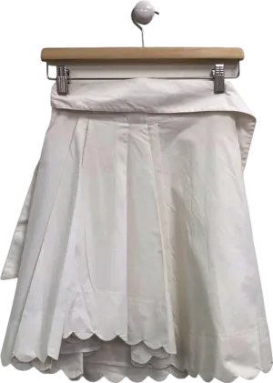 Club Monaco White Scallop Hem Skirt SIZE  00 UK XS