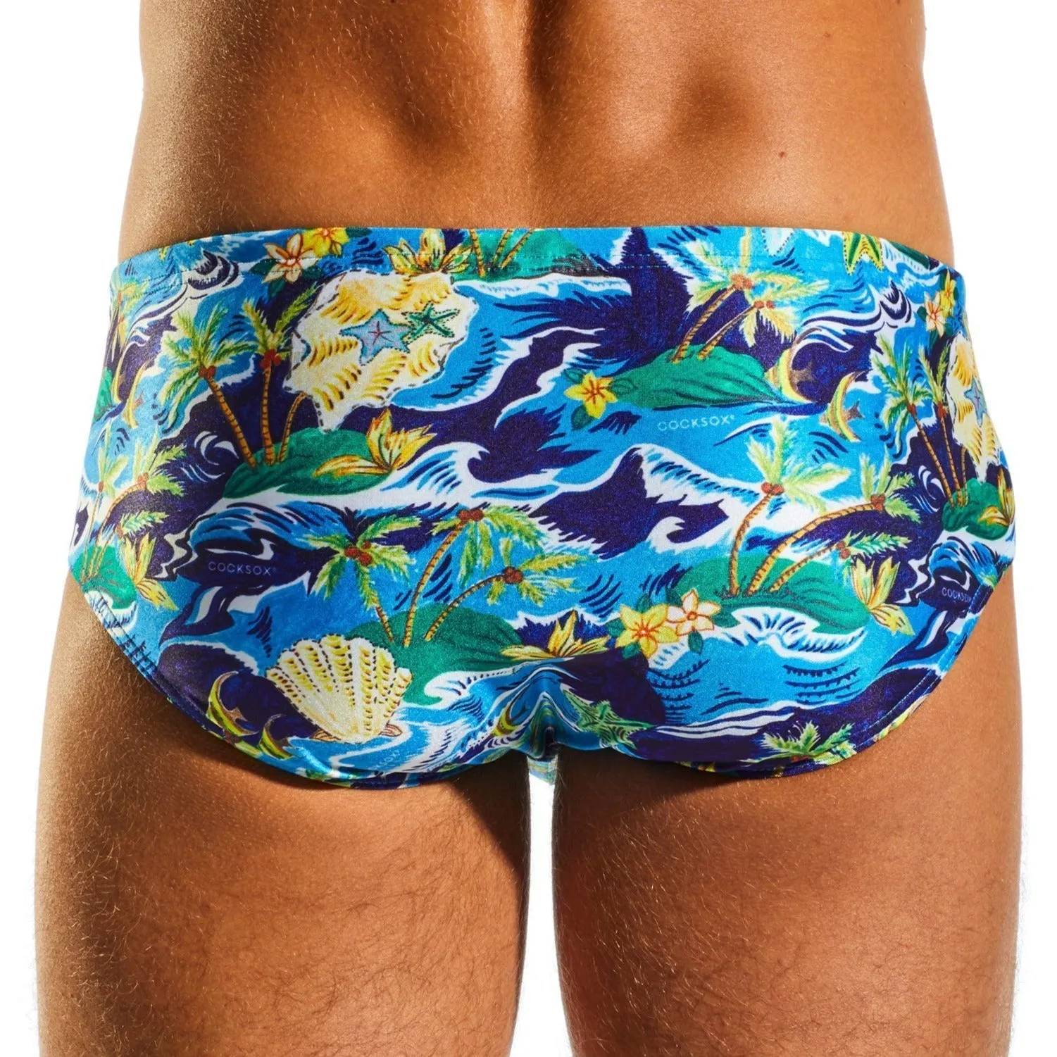 Cocksox Boy Leg Swim Brief Paradise Palms