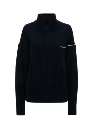 Collar Detail Jumper Navy