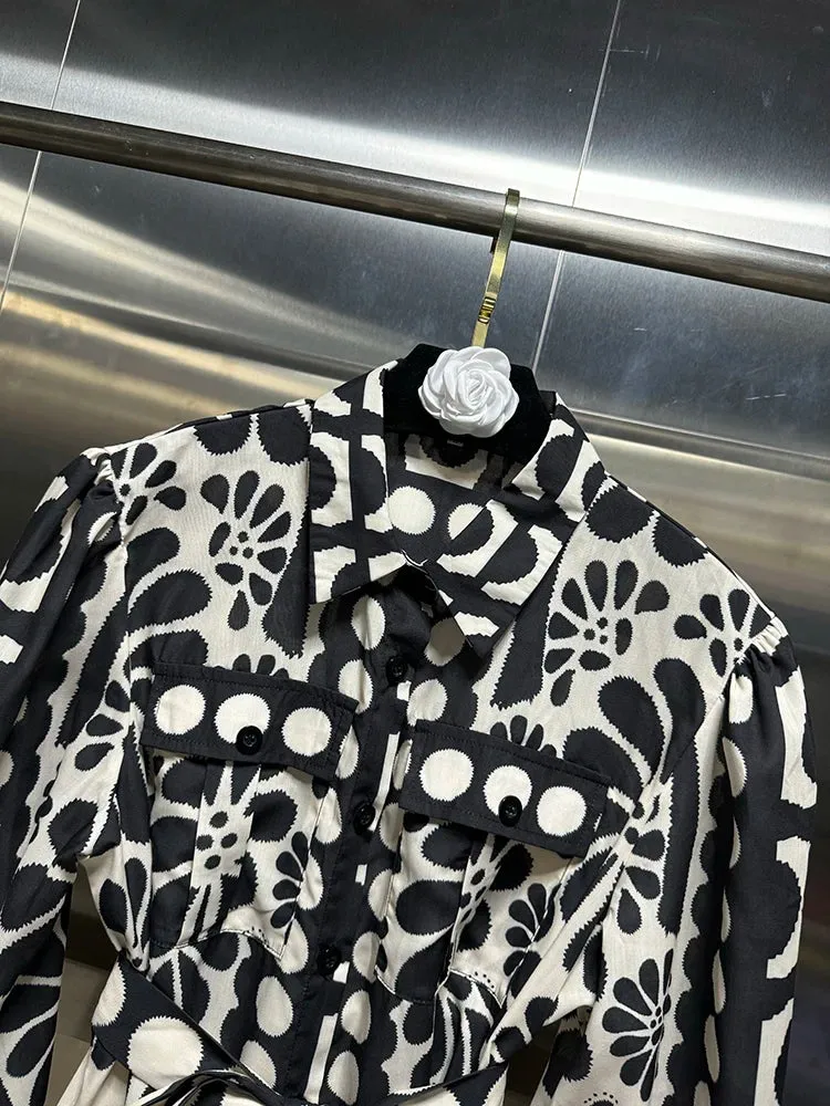 Color black Printing Casual Dresses