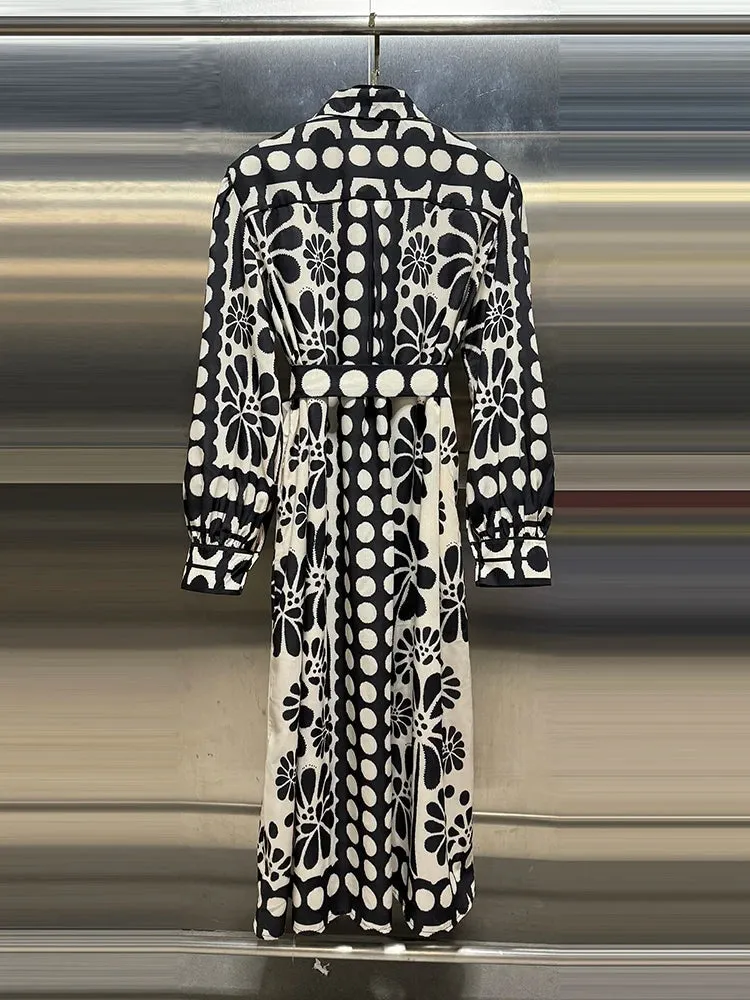 Color black Printing Casual Dresses