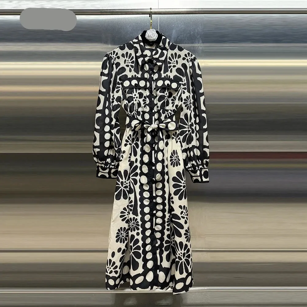 Color black Printing Casual Dresses