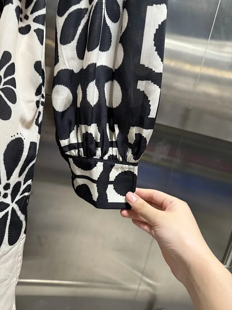 Color black Printing Casual Dresses