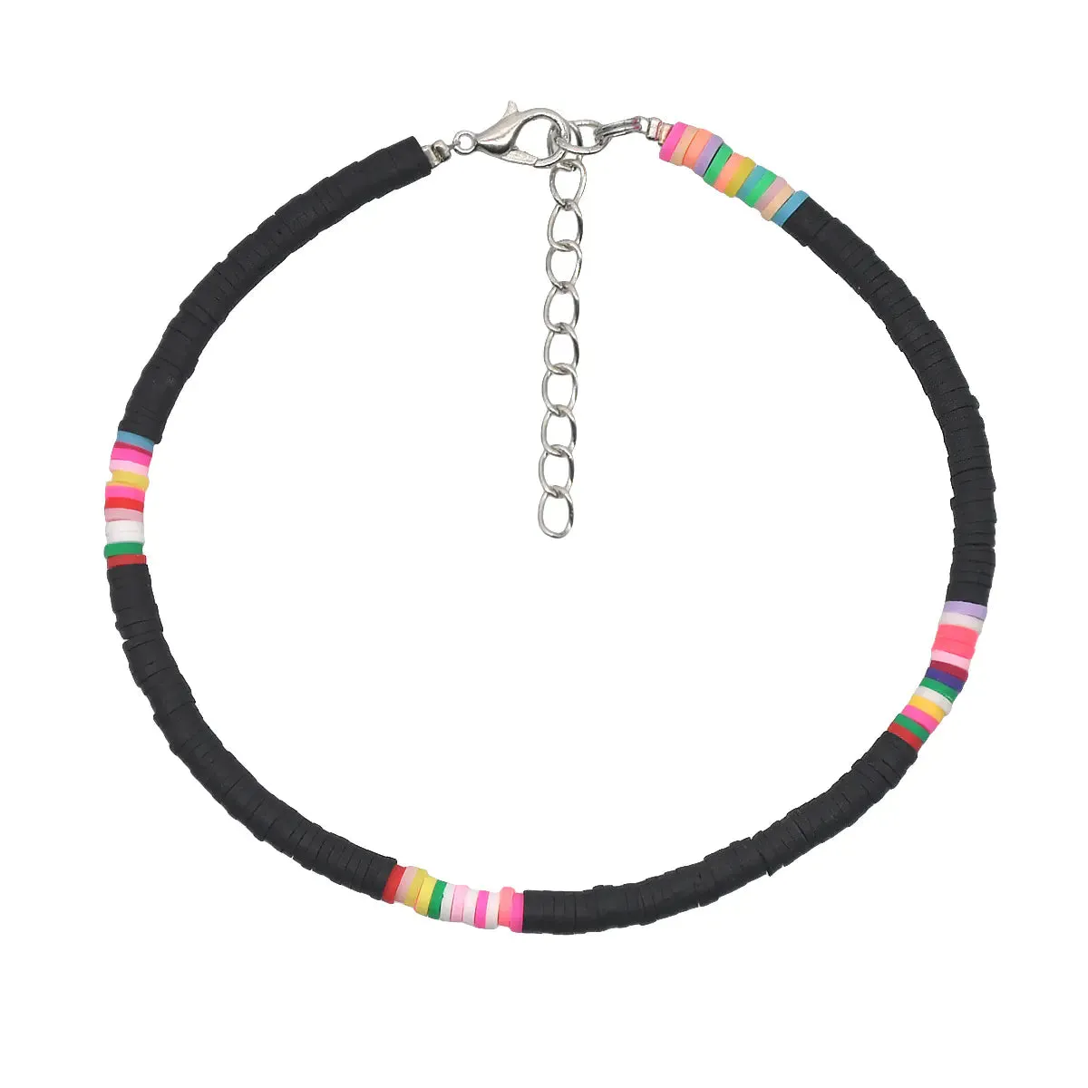 Colourful Polymer Clay Layered Ankle Bracelet