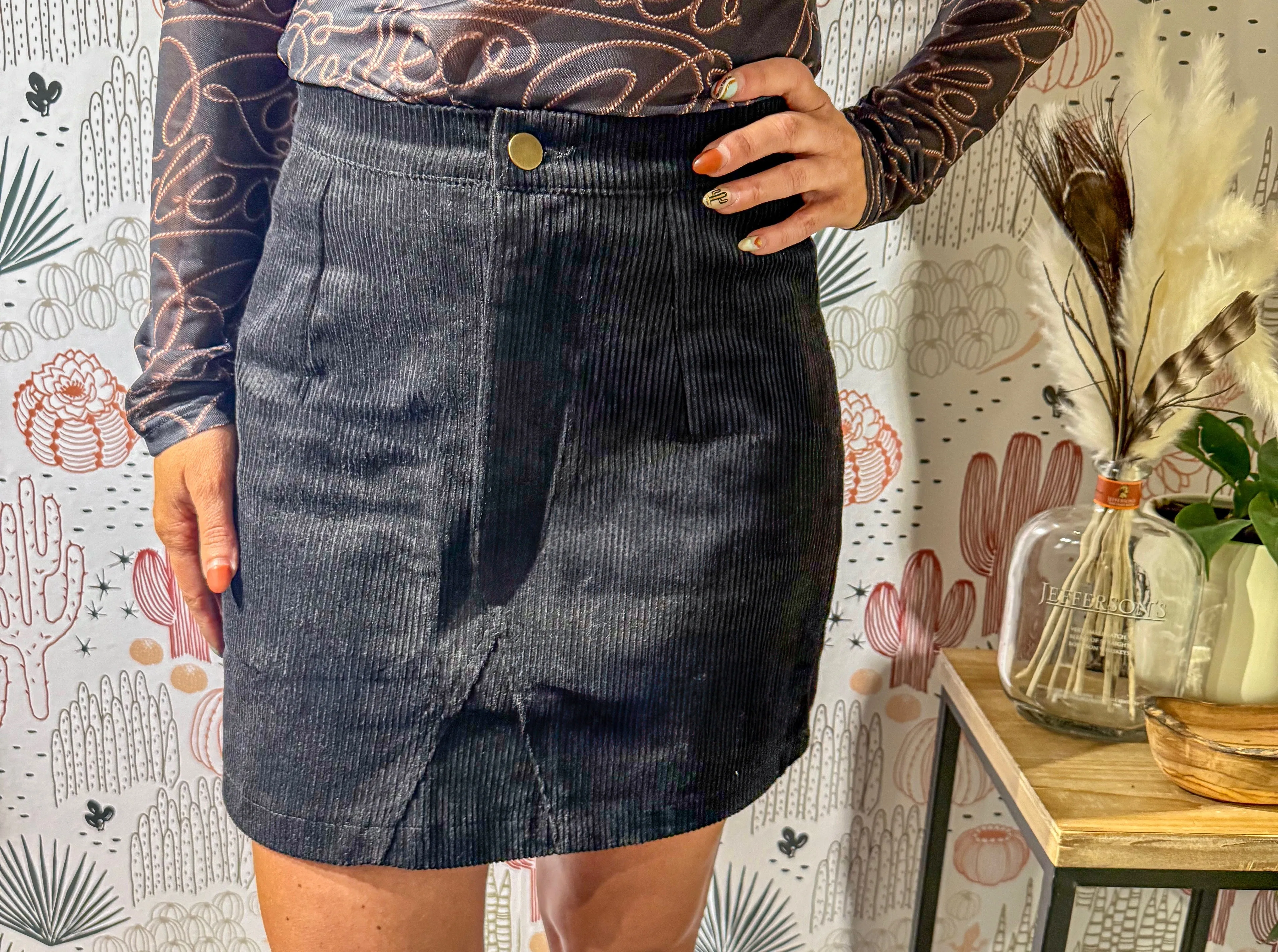 Cowgirl Corduroy Mini Skirt