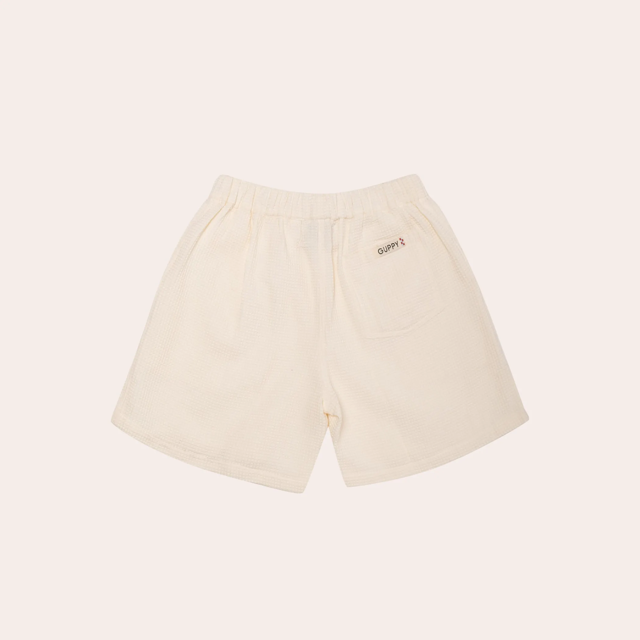 Cream Waffle Shorts
