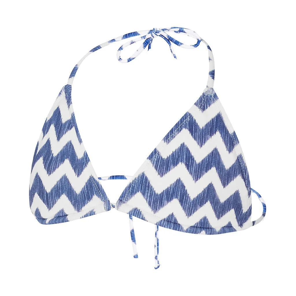 Crete Girls Bikini Top - Indigo Blue