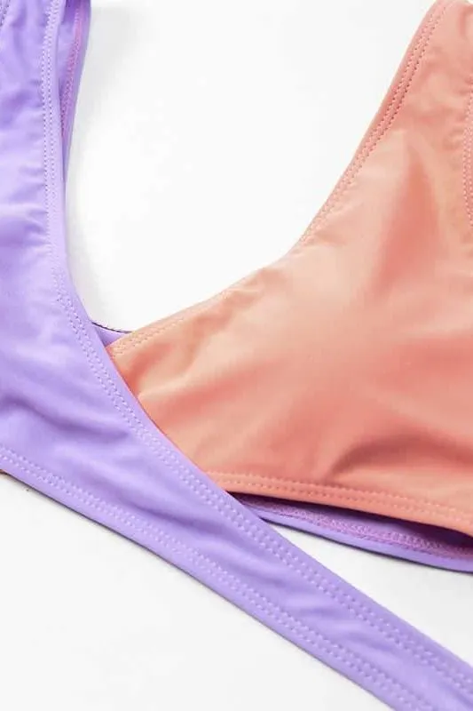 Crisscross lace bikini