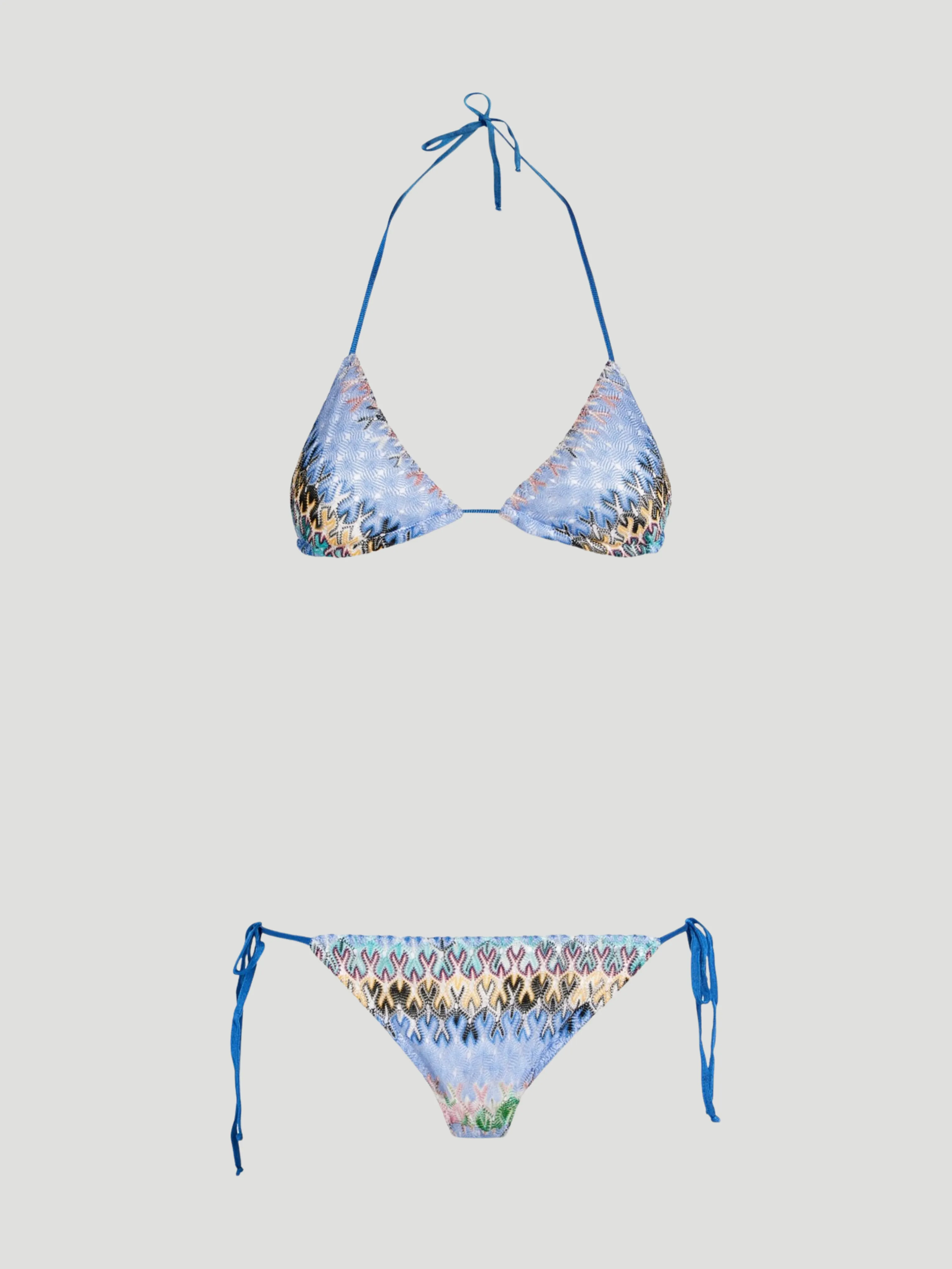 Crochet-Knit Triangle Bikini