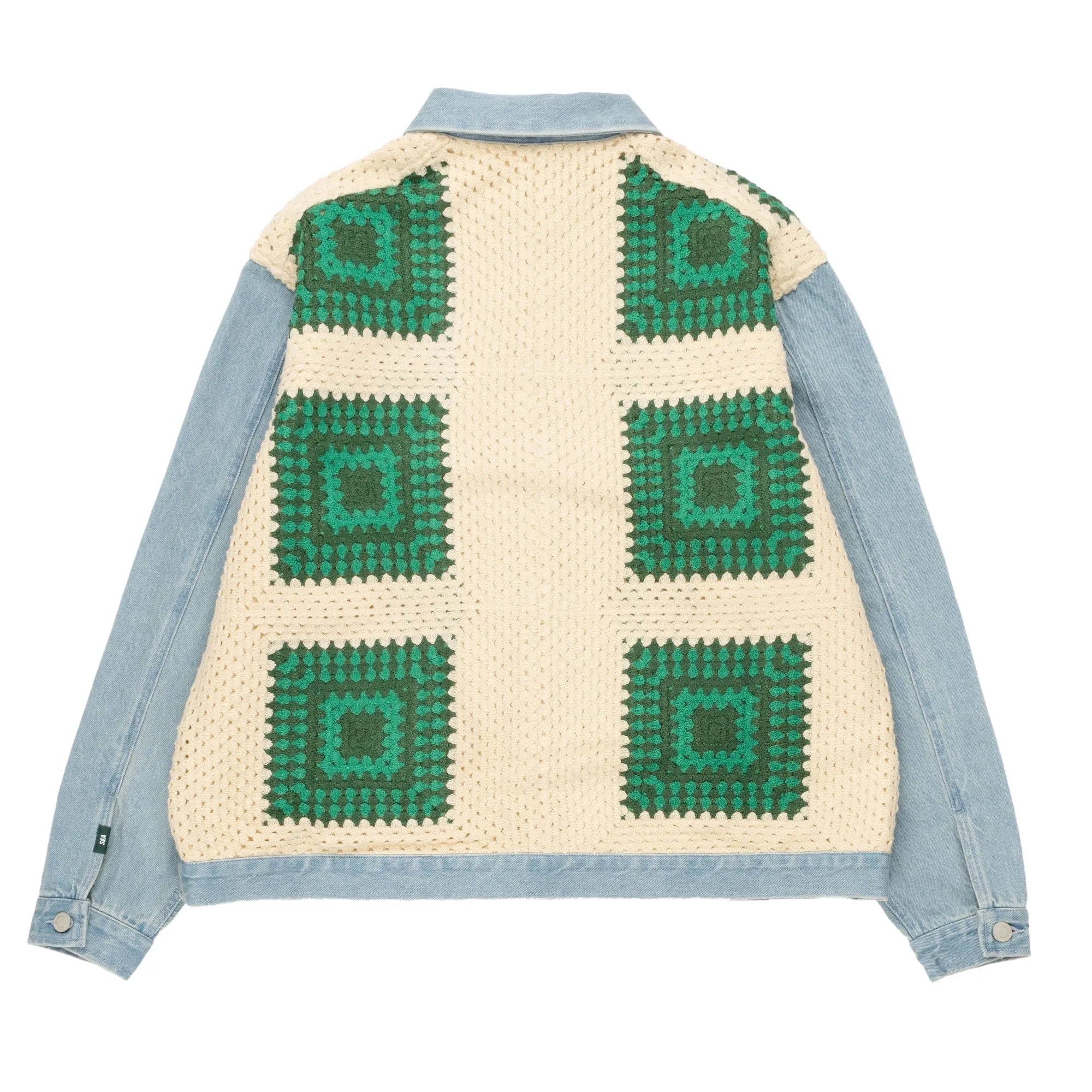 Crochetknit x Denim Jacket Beige WDS-O-FAL-24-Q1-JK-05