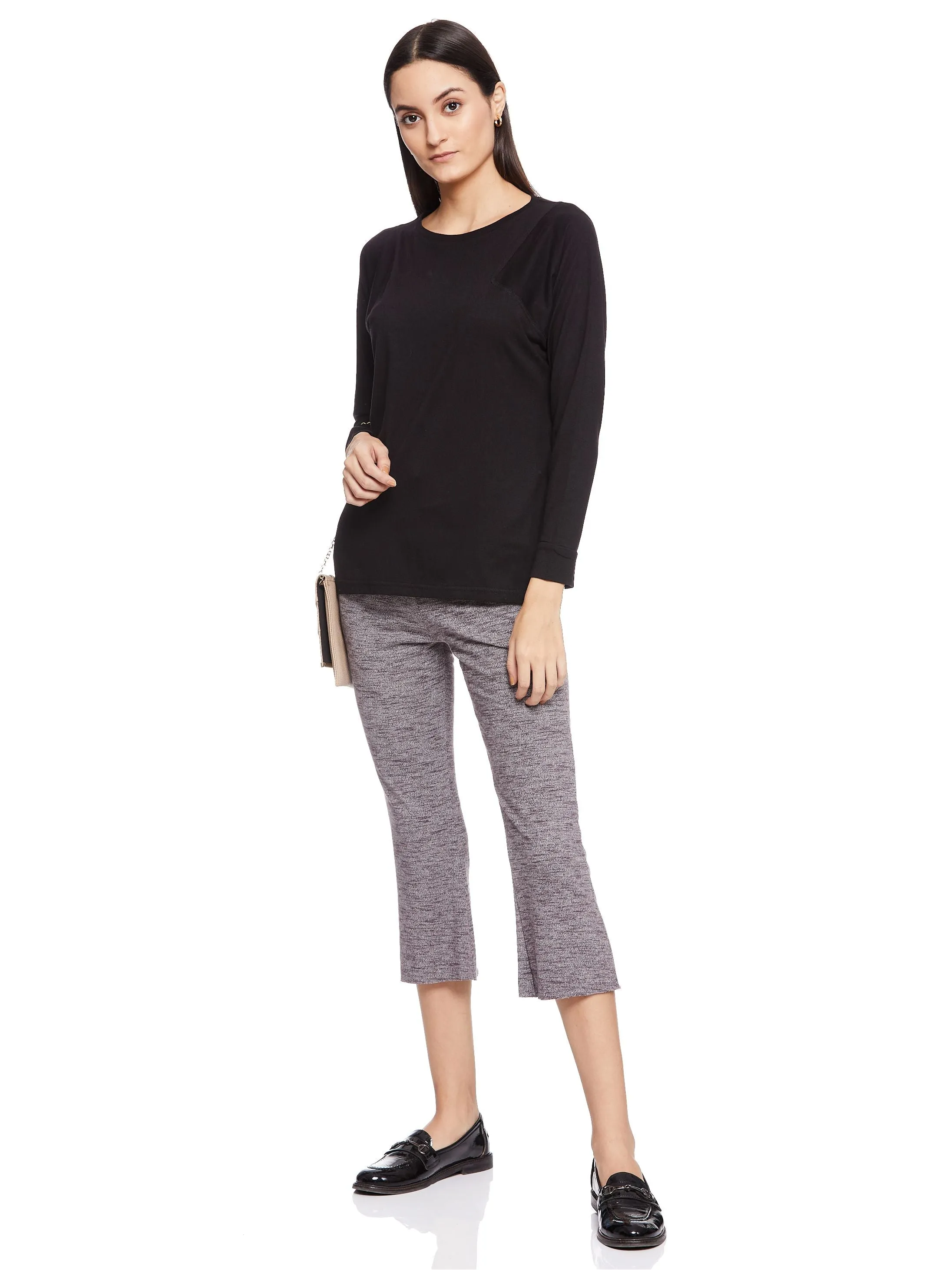 Cropped Length with Raw Edge Bottom (Rum Raisin)