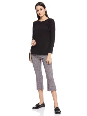 Cropped Length with Raw Edge Bottom (Rum Raisin)